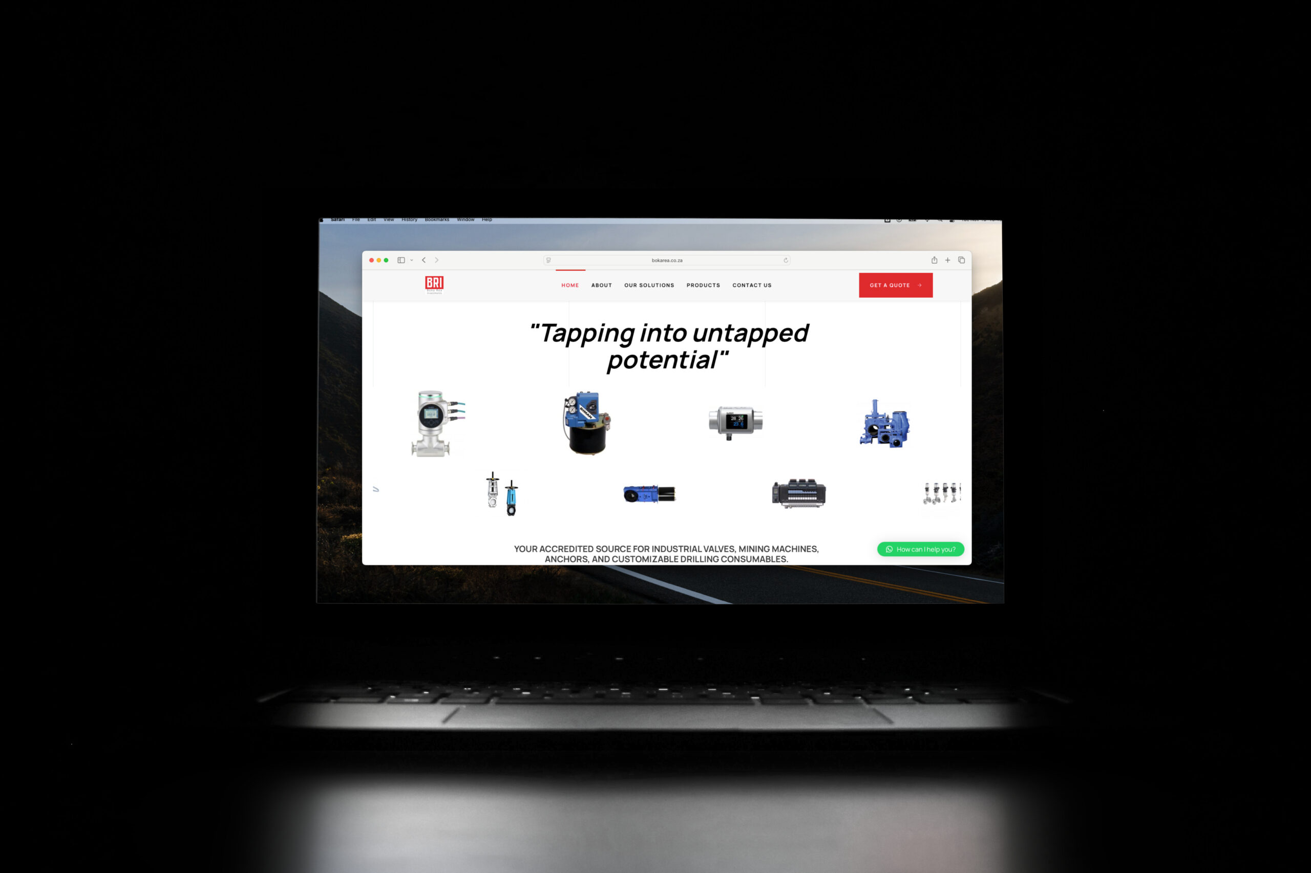 glowing laptop mockup